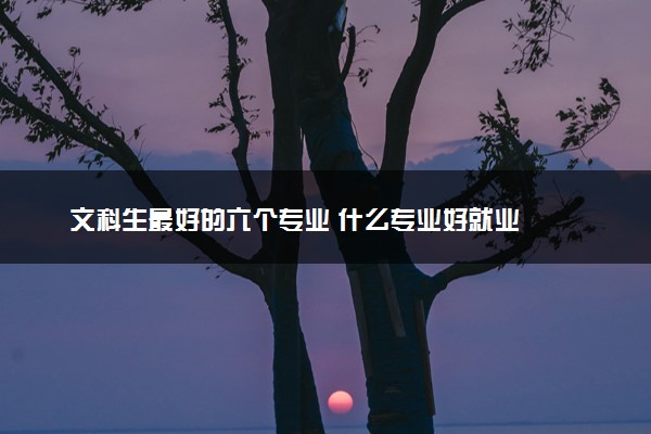 文科生最好的六个专业 什么专业好就业