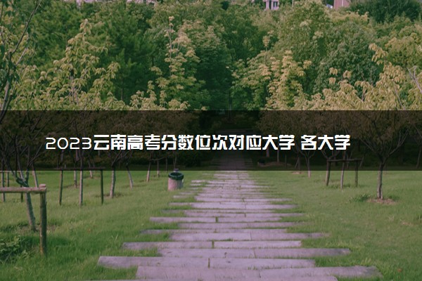 2023云南高考分数位次对应大学 各大学在云南录取位次排名