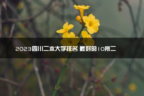 2023四川二本大学排名 最好的10所二本院校名单