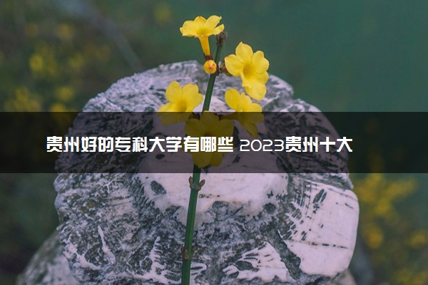 贵州好的专科大学有哪些 2023贵州十大高职专科院校排名