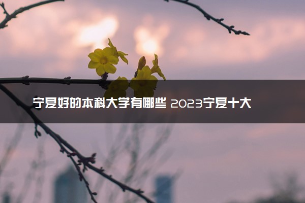 宁夏好的本科大学有哪些 2023宁夏十大本科院校排名