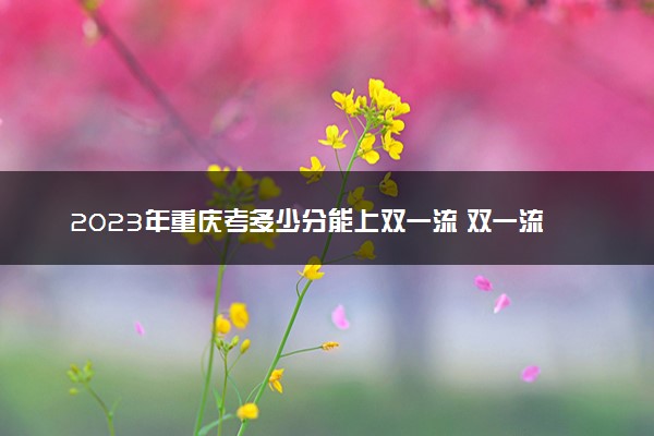 2023年重庆考多少分能上双一流 双一流高校录取分数线