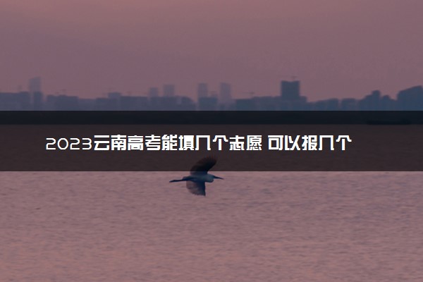 2023云南高考能填几个志愿 可以报几个学校和专业