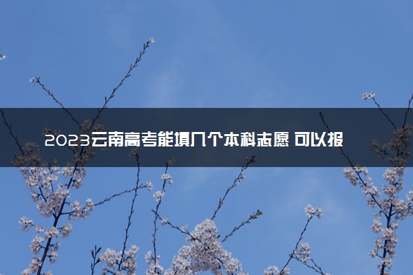 2023云南高考能填几个本科志愿 可以报几个学校和专业