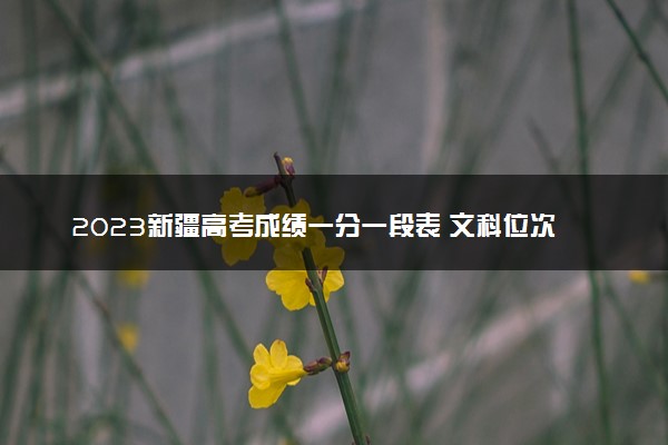 2023新疆高考成绩一分一段表 文科位次及排名