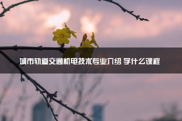 城市轨道交通机电技术专业介绍 学什么课程