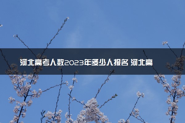 河北高考人数2023年多少人报名 河北高考报名人数预测