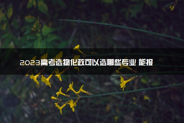 2023高考选物化政可以选哪些专业 能报考什么专业