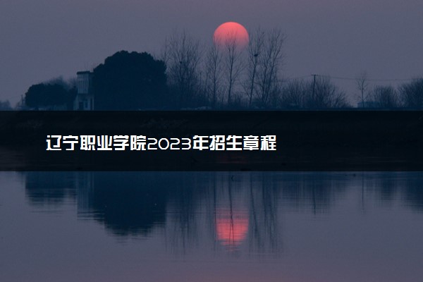 辽宁职业学院2023年招生章程