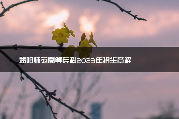 益阳师范高等专科2023年招生章程