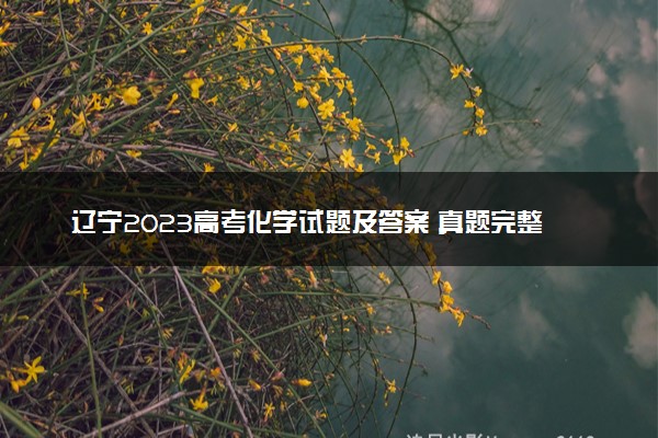 辽宁2023高考化学试题及答案 真题完整解析