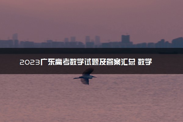 2023广东高考数学试题及答案汇总 数学真题解析