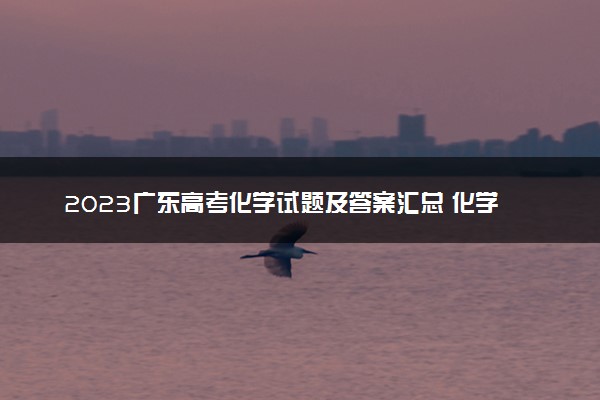 2023广东高考化学试题及答案汇总 化学真题解析