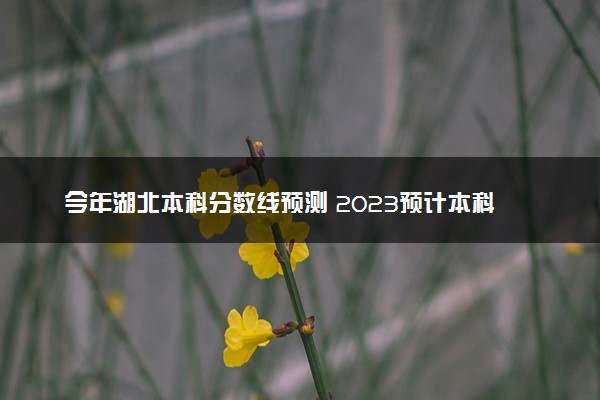 今年湖北本科分数线预测 2023预计本科分数线