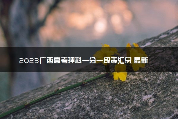 2023广西高考理科一分一段表汇总 最新高考成绩排名