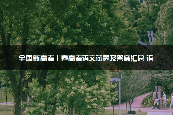 全国新高考Ⅰ卷高考语文试题及答案汇总 语文试题解析