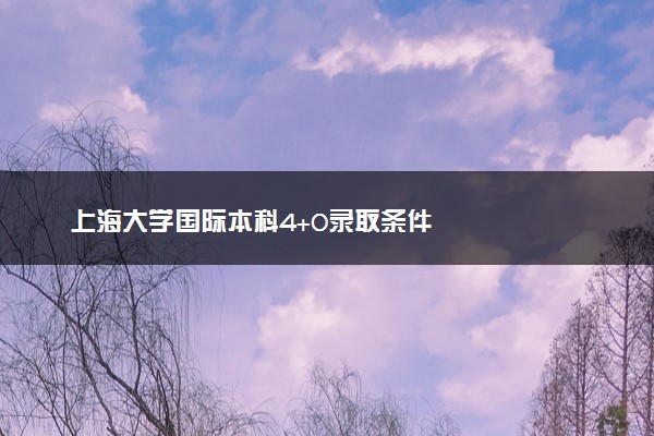 上海大学国际本科4+0录取条件