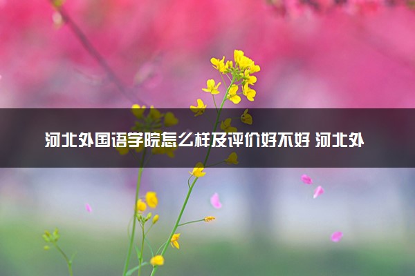 河北外国语学院怎么样及评价好不好 河北外国语学院口碑如何