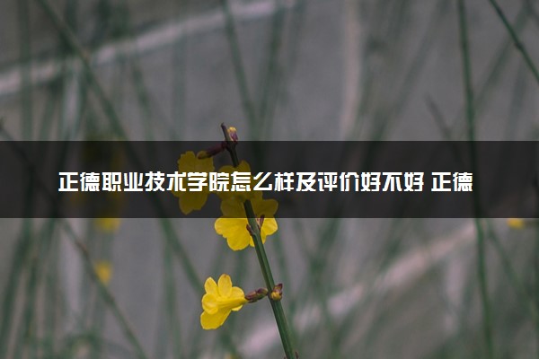 正德职业技术学院怎么样及评价好不好 正德职业技术学院口碑如何