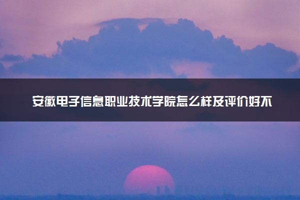 安徽电子信息职业技术学院怎么样及评价好不好 安徽电子信息职业技术学院口碑如何