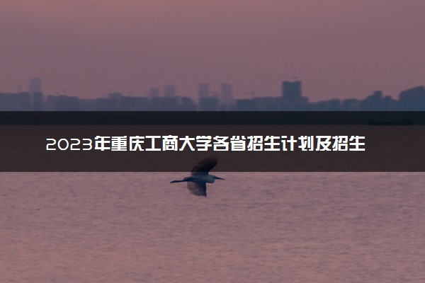 2023年重庆工商大学各省招生计划及招生人数 都招什么专业