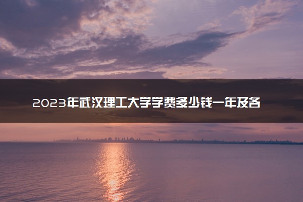 2023年武汉理工大学学费多少钱一年及各专业收费标准查询 大约需要多少费用