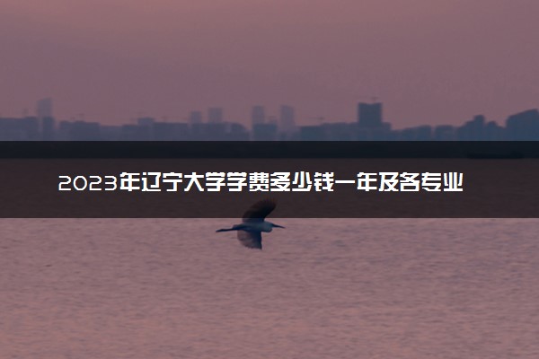 2023年辽宁大学学费多少钱一年及各专业收费标准查询 大约需要多少费用