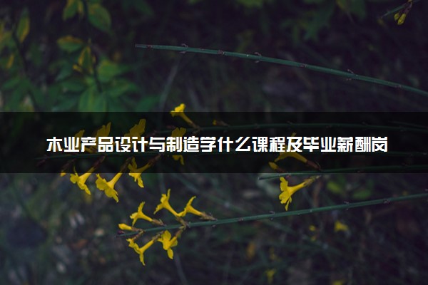 木业产品设计与制造学什么课程及毕业薪酬岗位去向 就业前景怎么样