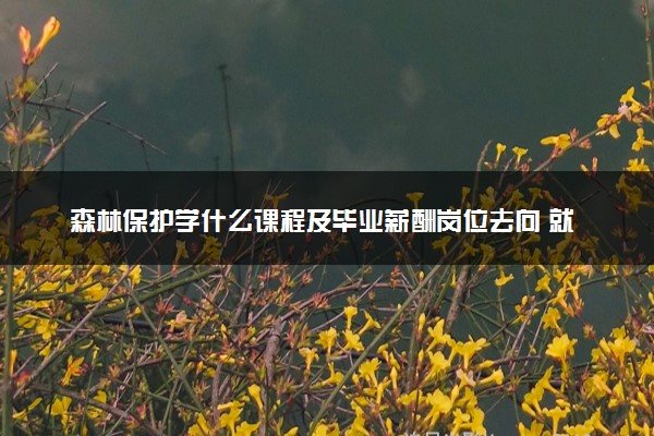 森林保护学什么课程及毕业薪酬岗位去向 就业前景怎么样