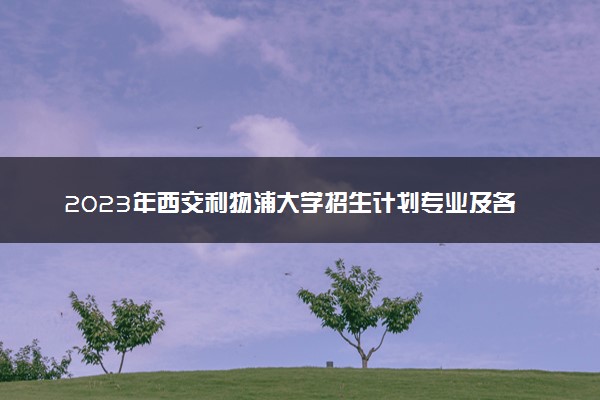 2023年西交利物浦大学招生计划专业及各省录取分数线位次