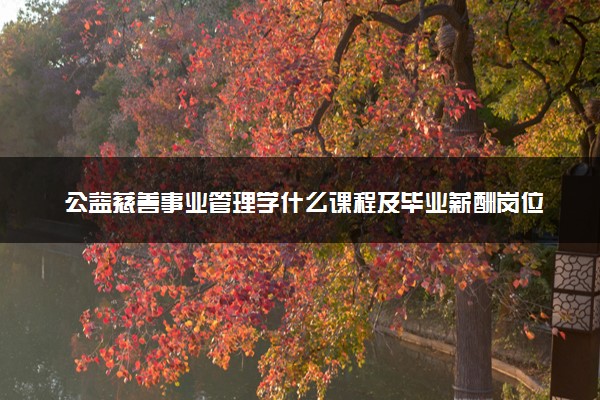 公益慈善事业管理学什么课程及毕业薪酬岗位去向 就业前景怎么样