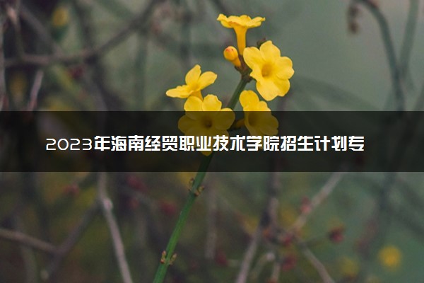 2023年海南经贸职业技术学院招生计划专业及各省录取分数线位次