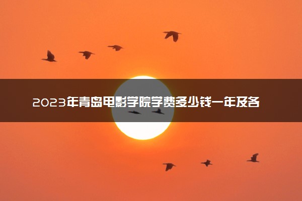 2023年青岛电影学院学费多少钱一年及各专业收费标准查询 大约需要多少费用