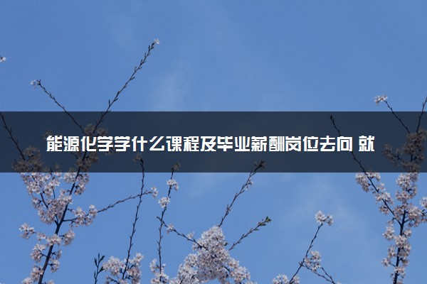 能源化学学什么课程及毕业薪酬岗位去向 就业前景怎么样