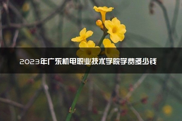 2023年广东机电职业技术学院学费多少钱一年及各专业收费标准查询 大约需要多少费用