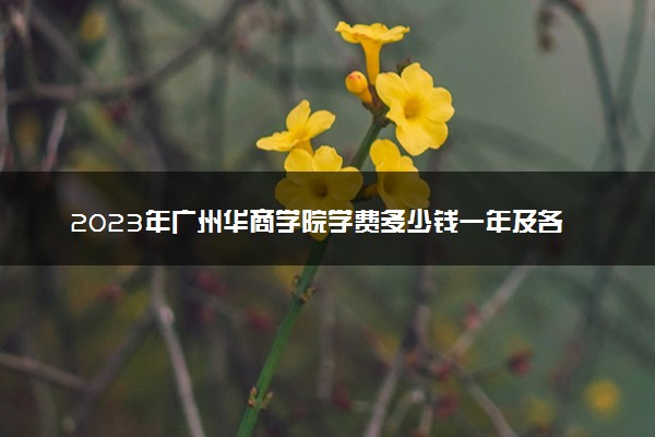 2023年广州华商学院学费多少钱一年及各专业收费标准查询 大约需要多少费用