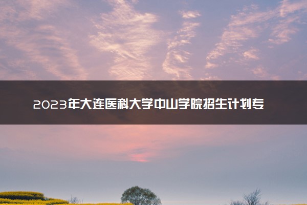 2023年大连医科大学中山学院招生计划专业及各省录取分数线位次