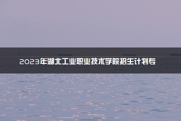 2023年湖北工业职业技术学院招生计划专业及各省录取分数线位次