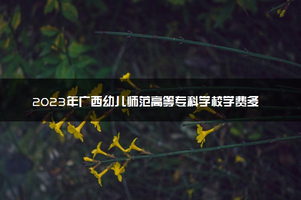 2023年广西幼儿师范高等专科学校学费多少钱一年及各专业收费标准查询 大约需要多少费用