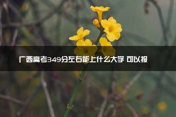 广西高考349分左右能上什么大学 可以报哪些公办院校(2023报考推荐)