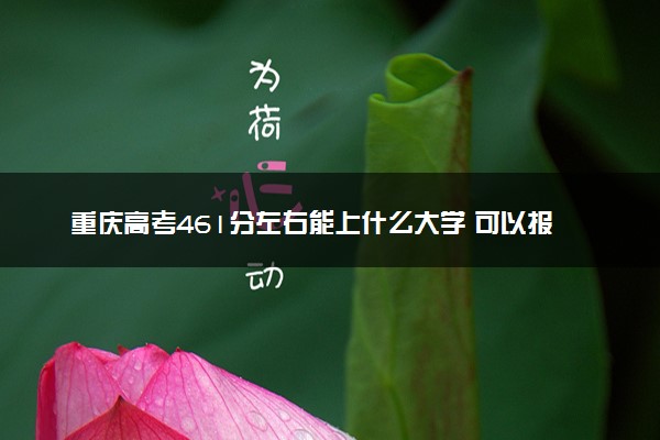 重庆高考461分左右能上什么大学 可以报哪些公办院校(2023报考推荐)