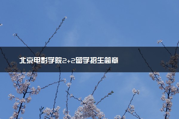 北京电影学院2+2留学招生简章