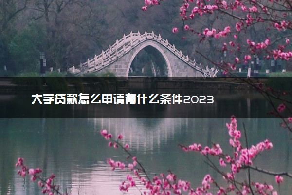 大学贷款怎么申请有什么条件2023