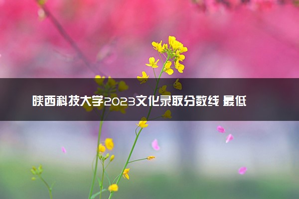 陕西科技大学2023文化录取分数线 最低分是多少