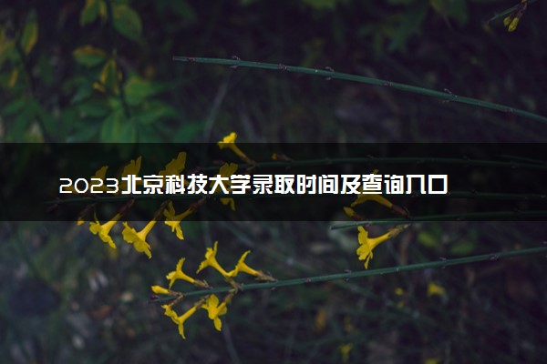 2023北京科技大学录取时间及查询入口 什么时候能查录取