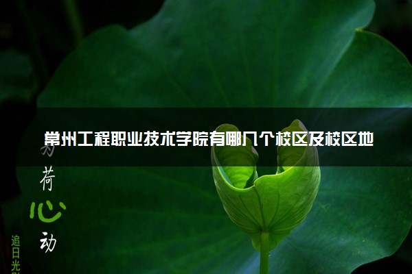 常州工程职业技术学院有哪几个校区及校区地址公交站点 分别都在哪里