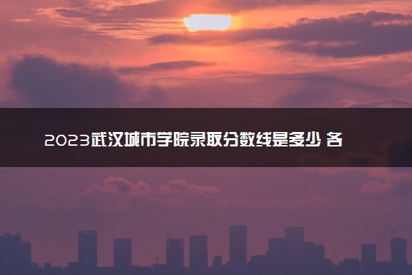 2023武汉城市学院录取分数线是多少 各省历年最低分数线