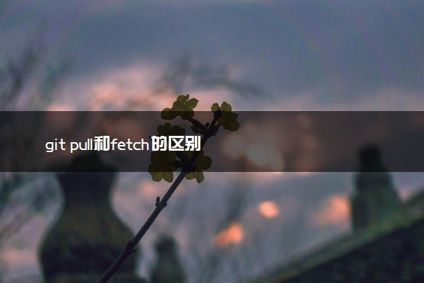 git pull和fetch的区别