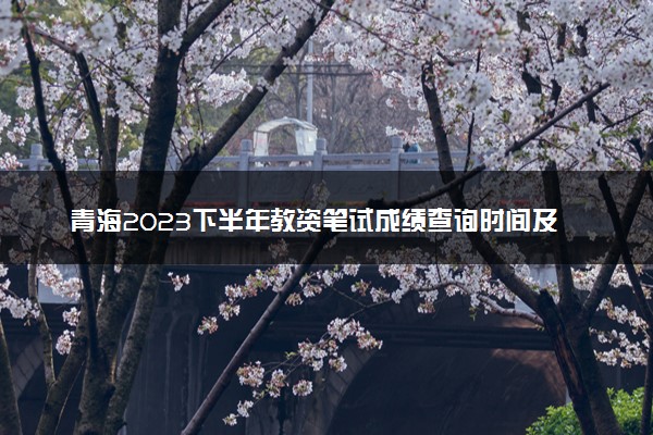 青海2023下半年教资笔试成绩查询时间及入口 在哪查分