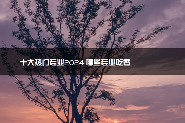 十大热门专业2024 哪些专业吃香